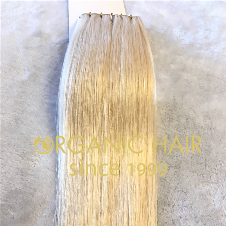 Blonde #60 color invisible tape in hair extensions H57